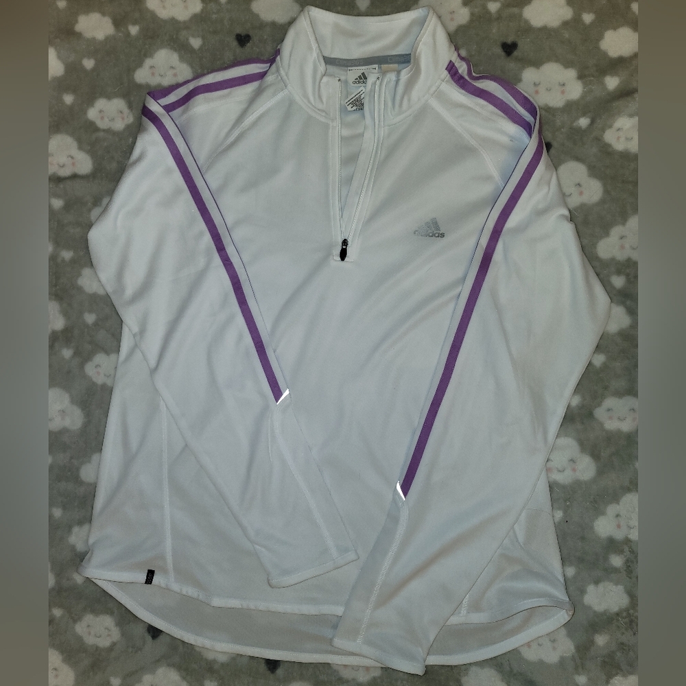 Womens Adidas Response Climalite long sleeve 1/4 zip moch turtle neck size L